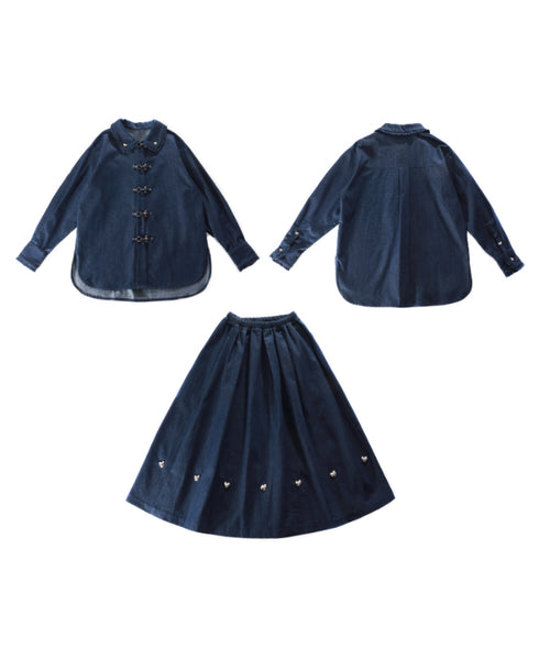 Heart Button Denim Series