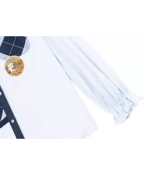 Faux Two-piece Blouse