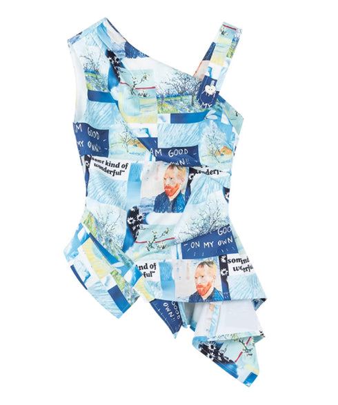 Gallery Print Drape Top