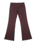 Striped Low Waist Bootcut Pants