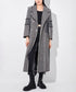 Raw Edge Paneled Long Coat