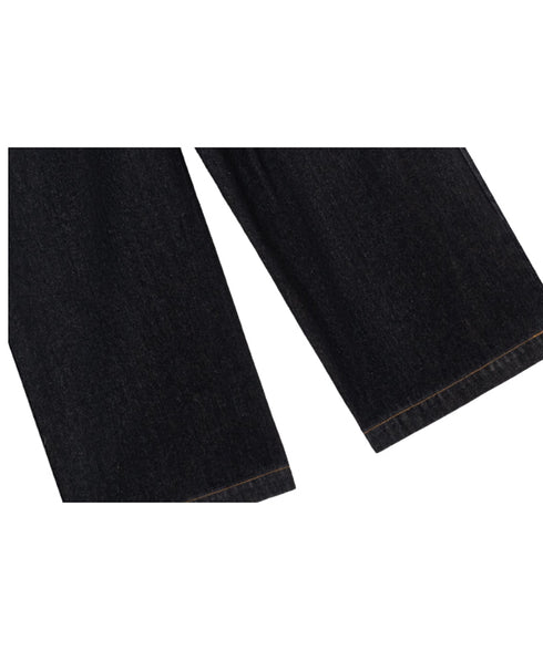 Wide-leg Denim Overalls