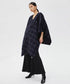 Diagonal Stripe Cape Coat