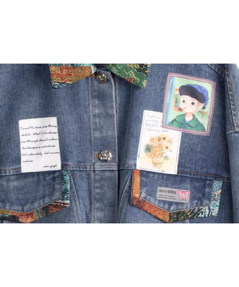 Jacquard Ribbon Denim Jacket