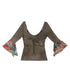 Bohemian Patchwork TieFront Top
