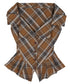 Plaid Edge Frill Blouse