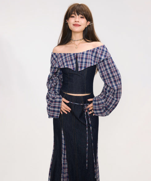 Plaid Denim Layered Series