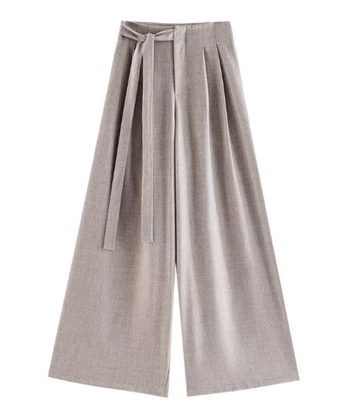 Drape Belt Wide Slacks