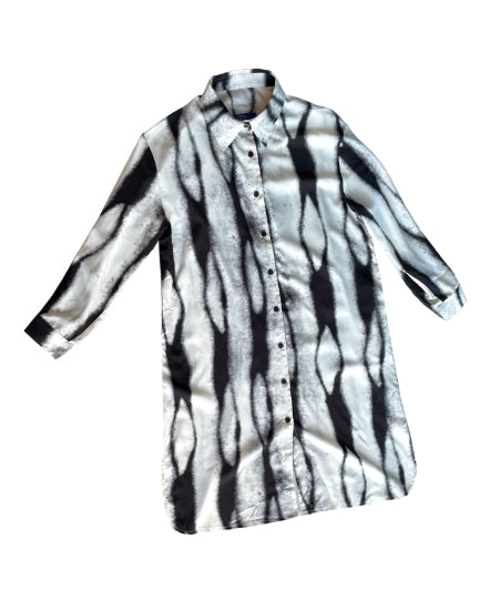 Monochrome Shadow Shirt Dress