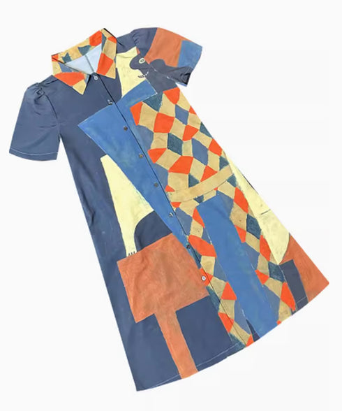 Geometric Retro Art Dress