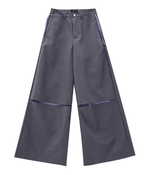 Frayed Contrast Knit Top