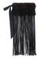 Faux Fur Fringe Wrap Skirt