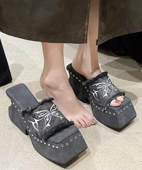 Tribal Stud Platform Sandals