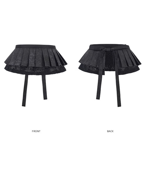 Pleated Belted Waist Piece