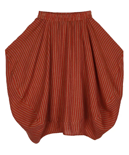 Red Stripe Balloon Skirt