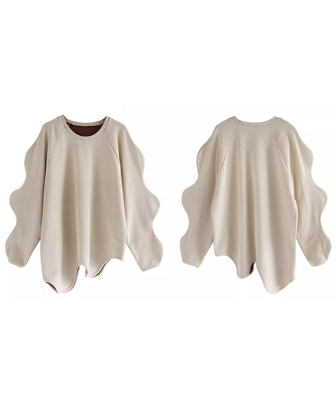 Wave Cut Sleeve Top