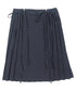 Double Zipper Plaid Pleated Skirt
