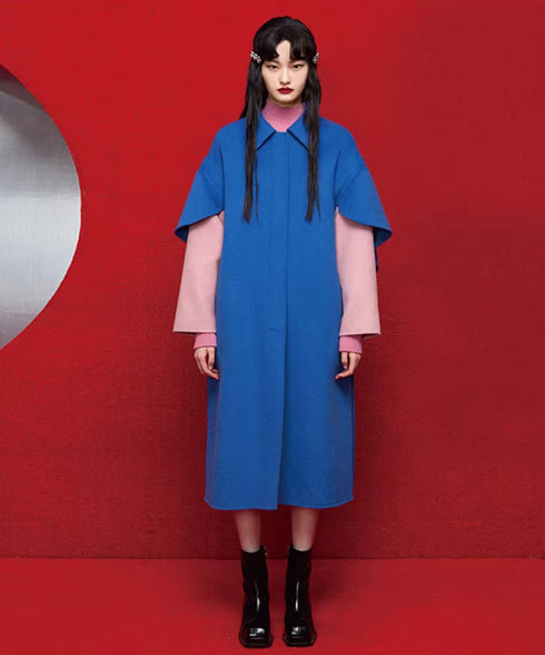 Ribbon Patchwork Faux Leather Jacket