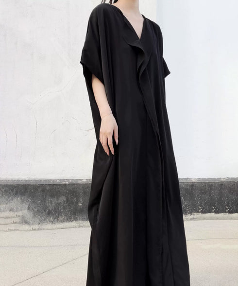 Cascade Drape Long Dress