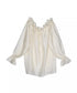 Frill Off-Shoulder Sheer Top