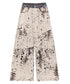 Speckled Panel Wide Denim Pants