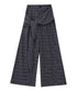 Grid Wrap Wide Pants