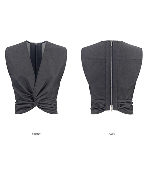 Twist Front No Sleeve Top