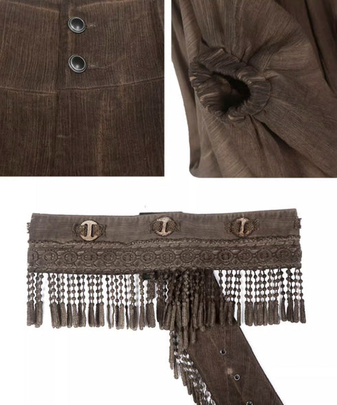Tassel Belt Lantern Pants