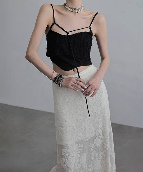 Double Hem Suspender Top