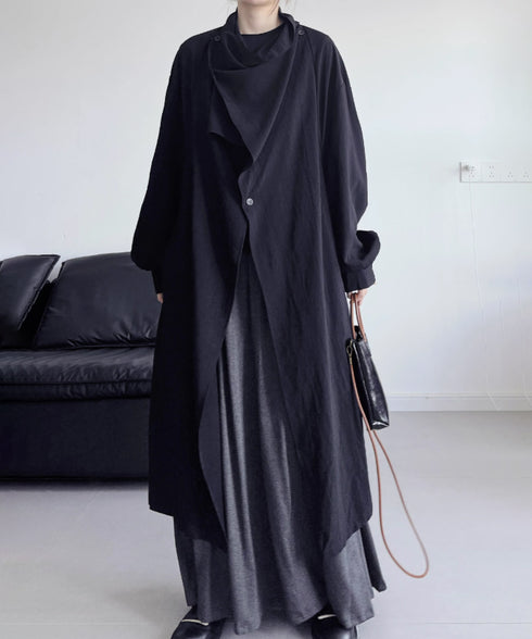 Drape Wrapped Long Coat
