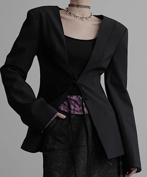 Collarless Jacket