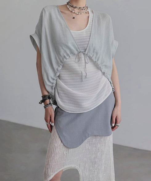 Square Sleeve Blouse