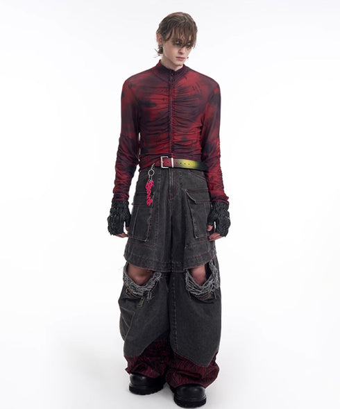 Gradient Color Spray Belt