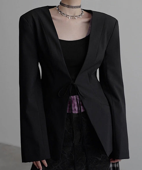 Collarless Jacket