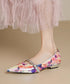 Floral Pointed Buckle Flat
