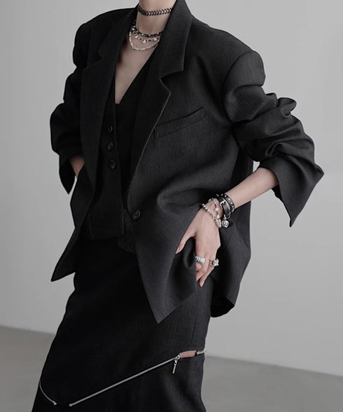 Power Shoulder Single Jacket