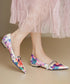 Floral Pointed Buckle Flat