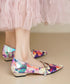 Floral Pointed Buckle Flat