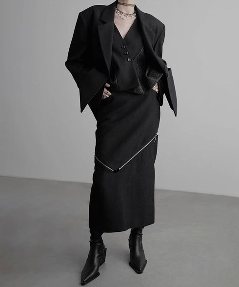 Power Shoulder Single Jacket