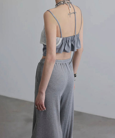 Double Hem Suspender Top