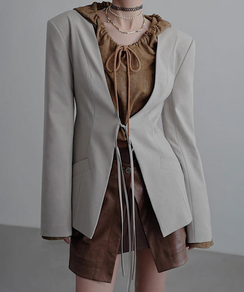 Collarless Jacket