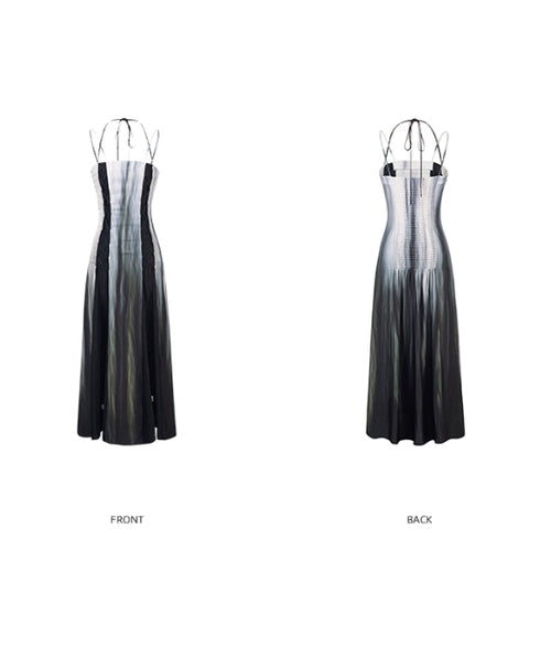Cross Corded Gradient Dress