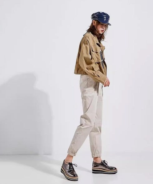 Lace-up Wedge Heel Shoes