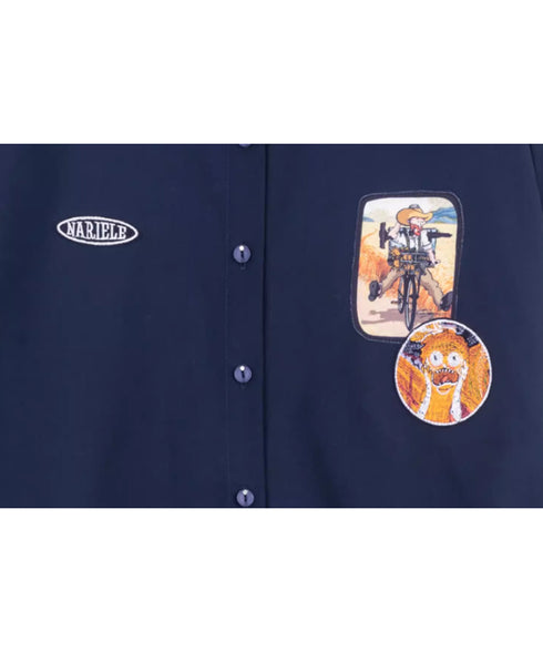 Ribbon Emblem Blouse