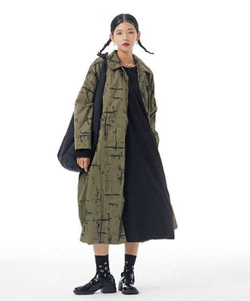 Abstract Pattern Long Jacket