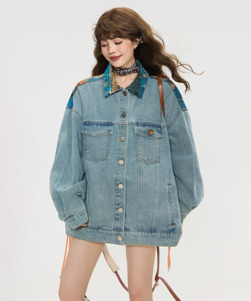 Vintage Patch Denim Jacket