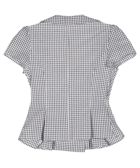Grid Line Panel Blouse