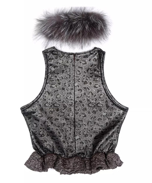 Heart Peplum Top & Collar