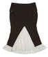 Pinstripe Lace Hem Skirt