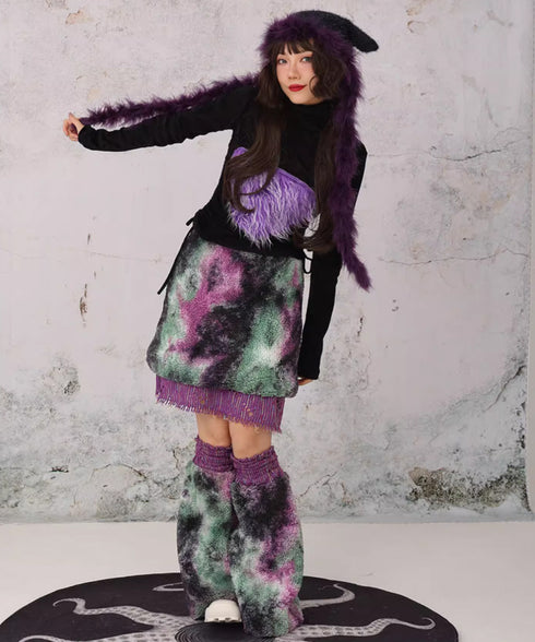 Layered Camouflage Skirt